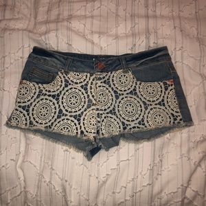 Lace Jean Shorts